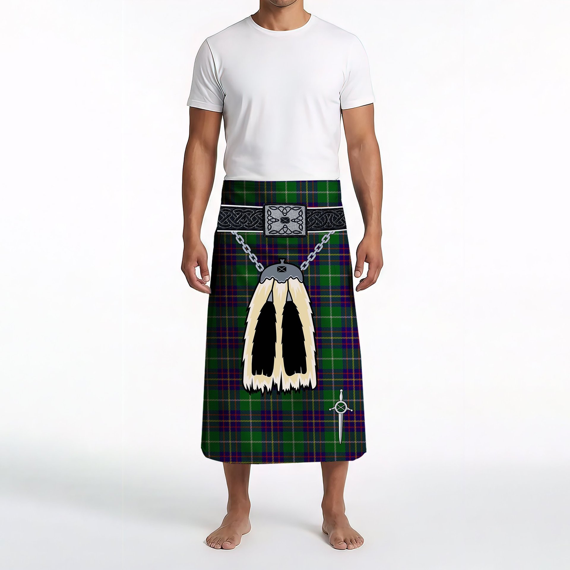 ScotsTee Shop Scottish Inglis Clan Highland Kilt Sporran Tartan Beach Towel