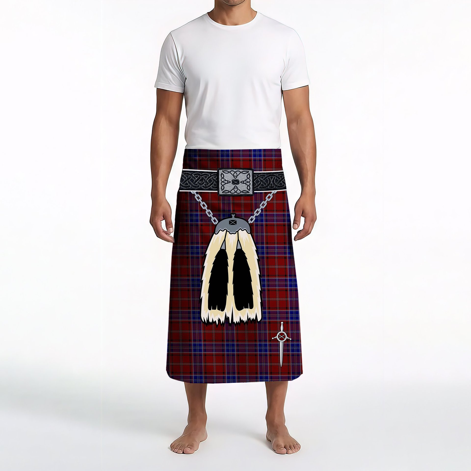 ScotsTee Shop Scottish Hudson Clan Highland Kilt Sporran Tartan Beach Towel
