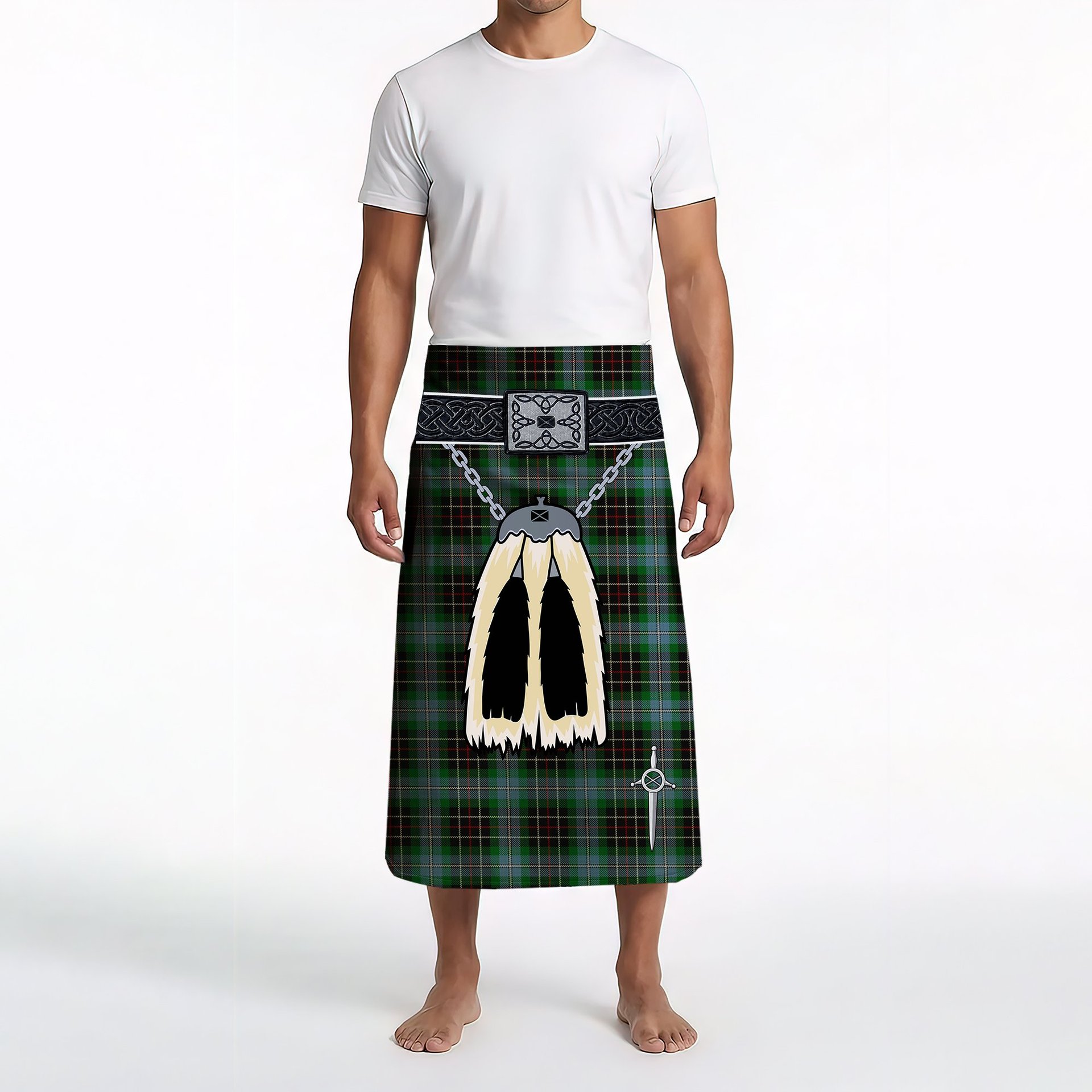 ScotsTee Shop Scottish Hislop Hunting Clan Highland Kilt Sporran Tartan Beach Towel