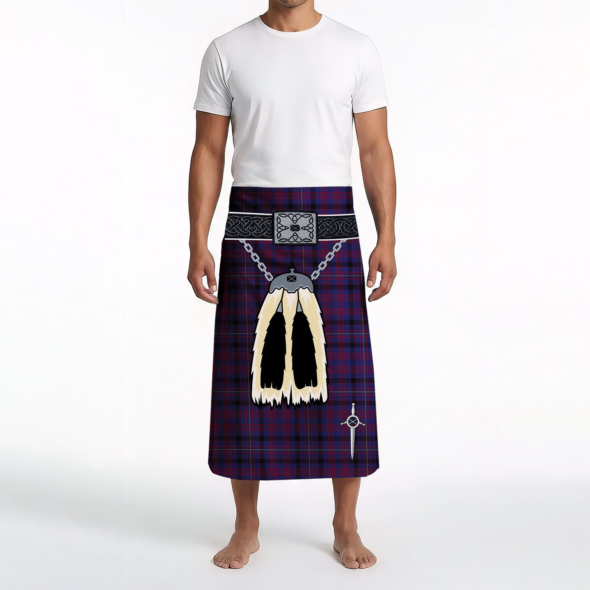 ScotsTee Shop Scottish Dundonald Clan Highland Kilt Sporran Tartan Beach Towel