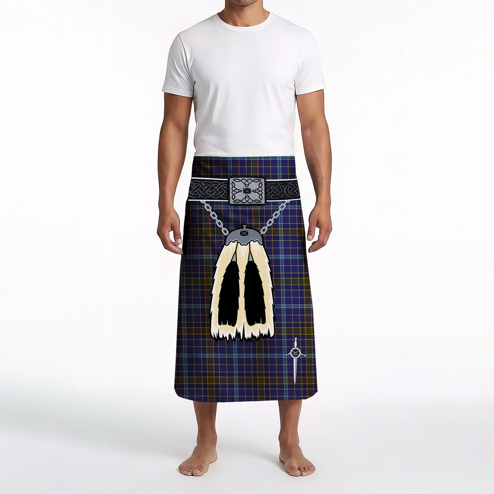 ScotsTee Shop Scottish Knox 2 Clan Highland Kilt Sporran Tartan Beach Towel