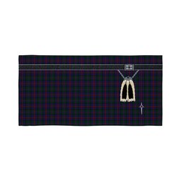 ScotsTee Shop Scottish MacCaughan or MacEachain Clan Highland Kilt Sporran Tartan Beach Towel