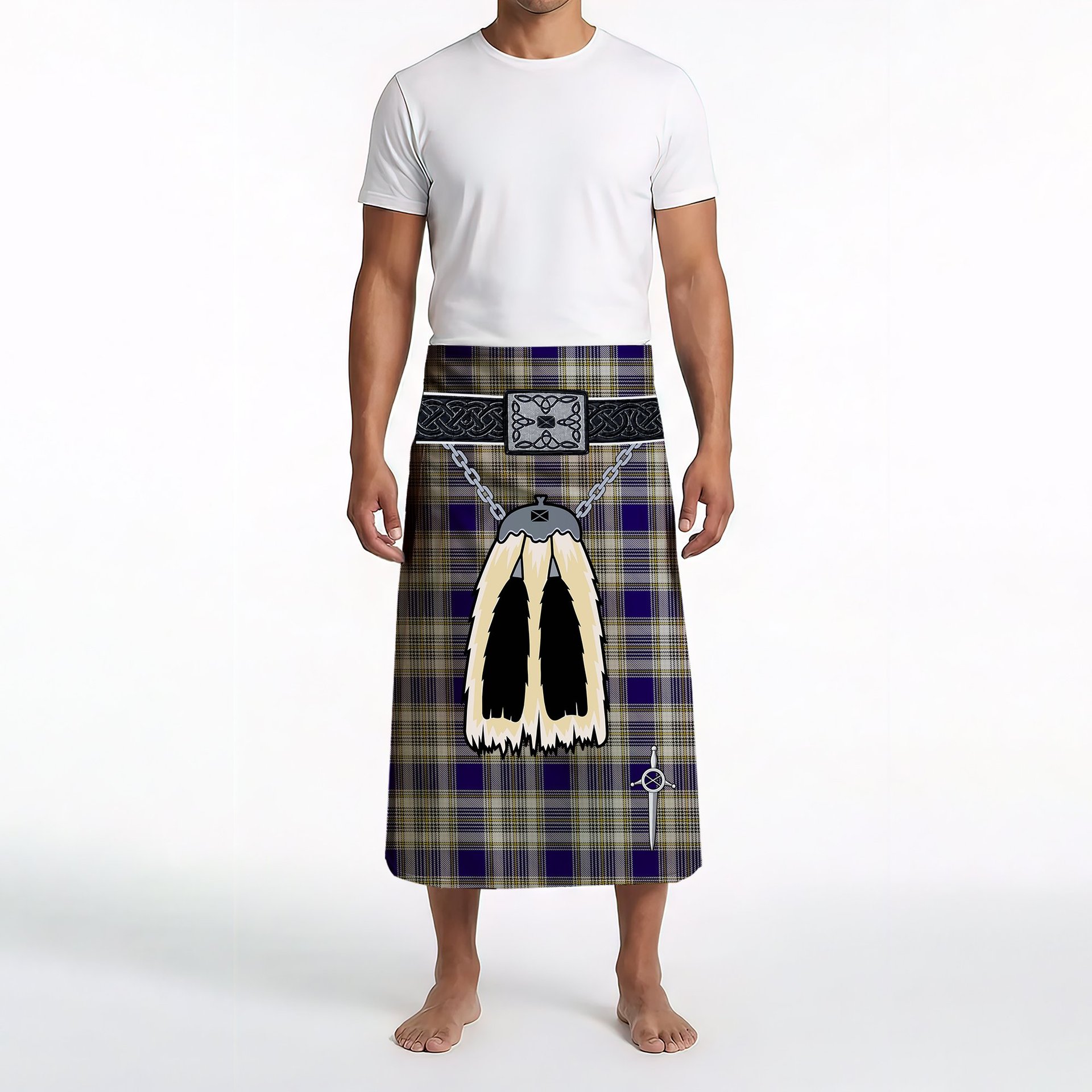 ScotsTee Shop Scottish Livingstone Dress Clan Highland Kilt Sporran Tartan Beach Towel