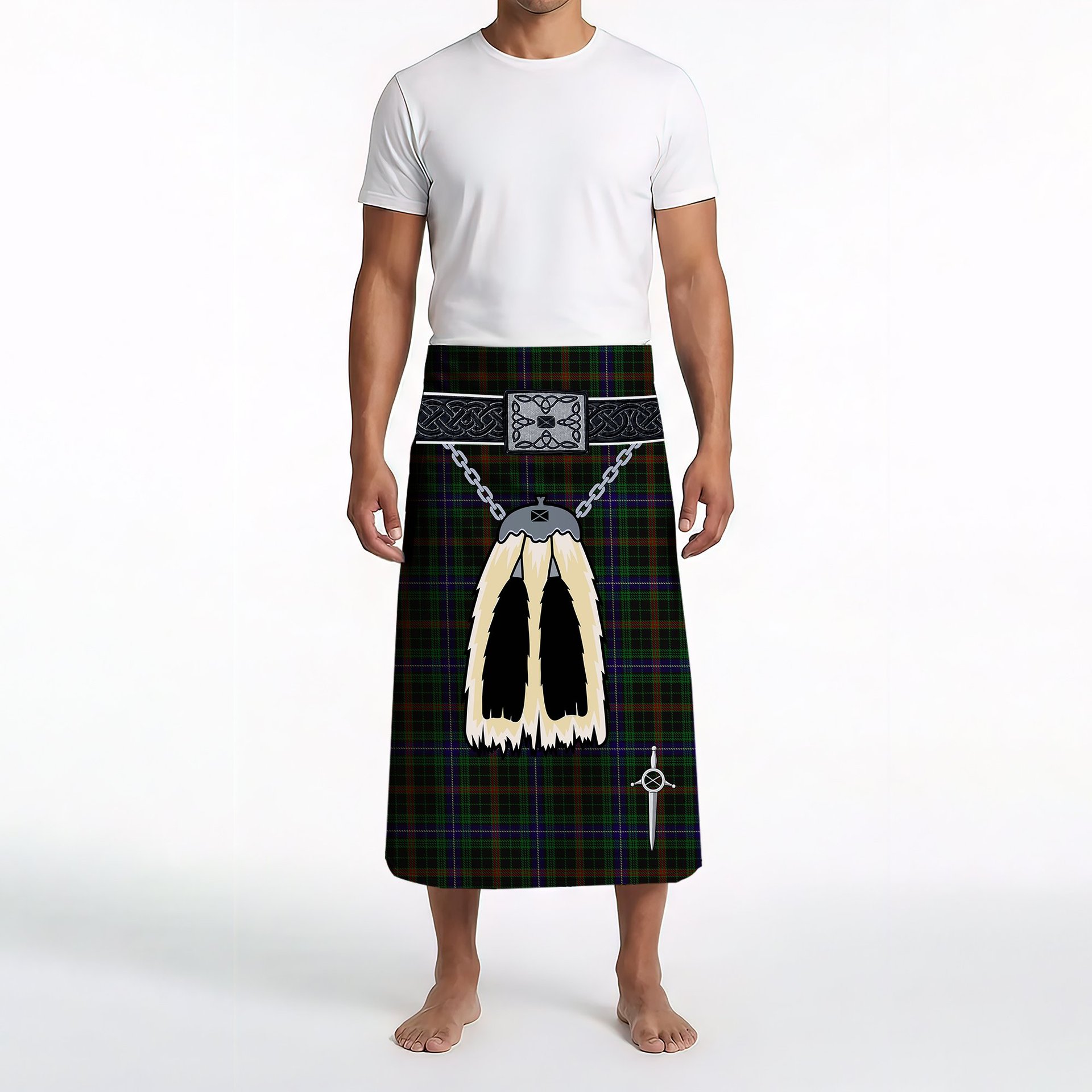 ScotsTee Shop Scottish MacKean Hunting Clan Highland Kilt Sporran Tartan Beach Towel