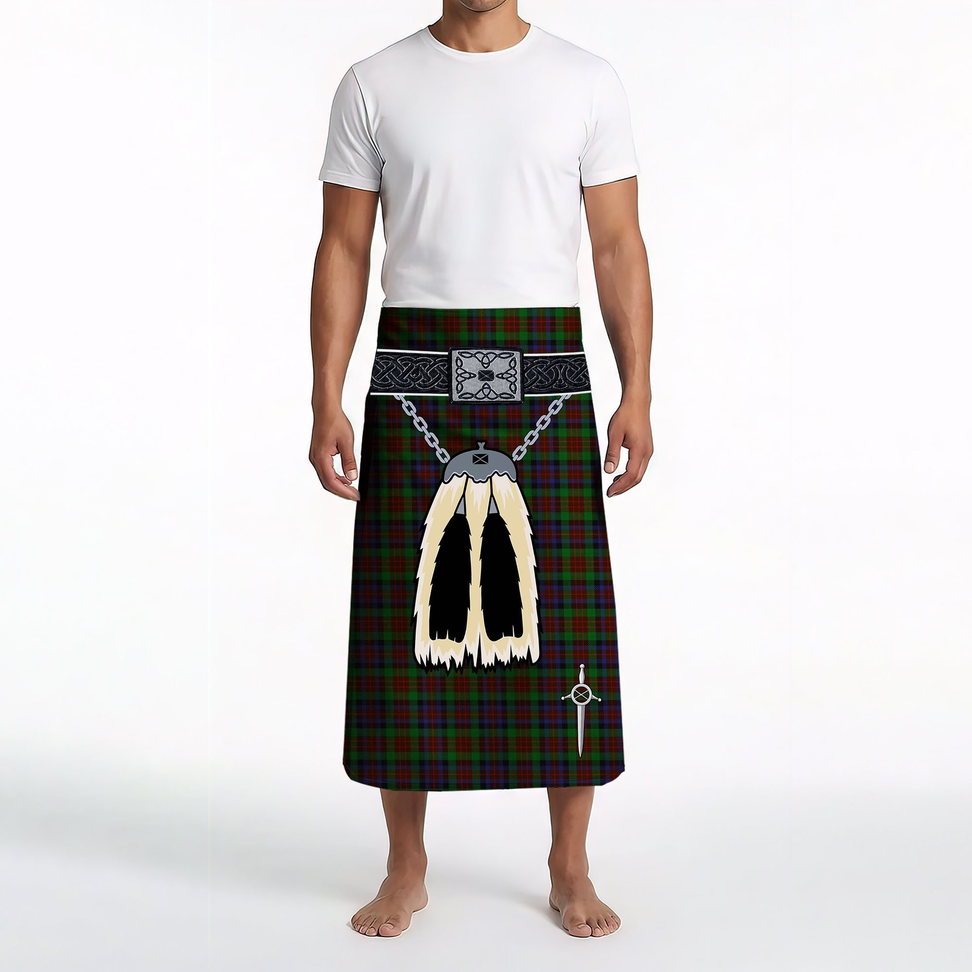 ScotsTee Shop Scottish MacDuff Hunting Clan Highland Kilt Sporran Tartan Beach Towel