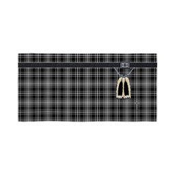 ScotsTee Shop Scottish MacLean Black and White Clan Highland Kilt Sporran Tartan Beach Towel