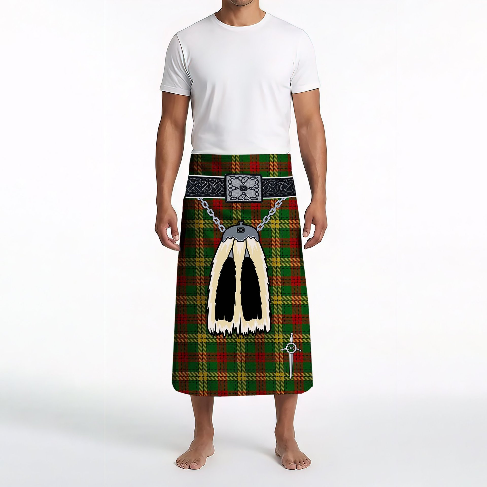 ScotsTee Shop Scottish MacMillan 1946 Clan Highland Kilt Sporran Tartan Beach Towel