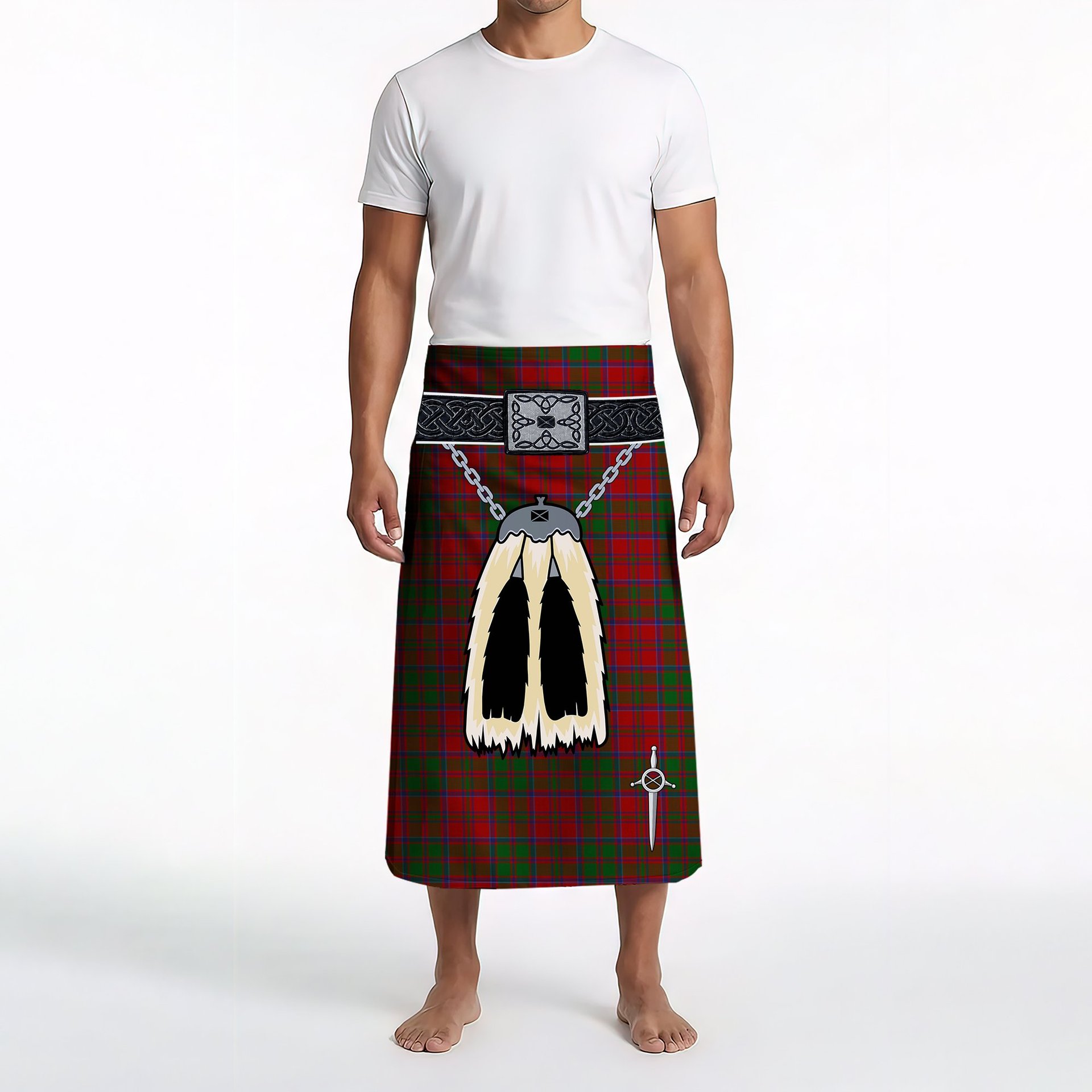 ScotsTee Shop Scottish MacKillop Clan Highland Kilt Sporran Tartan Beach Towel