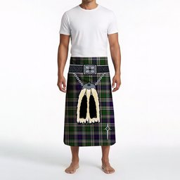 ScotsTee Shop Scottish MacKinlay Dress Clan Highland Kilt Sporran Tartan Beach Towel