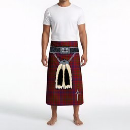 ScotsTee Shop Scottish MacLeod Red Clan Highland Kilt Sporran Tartan Beach Towel