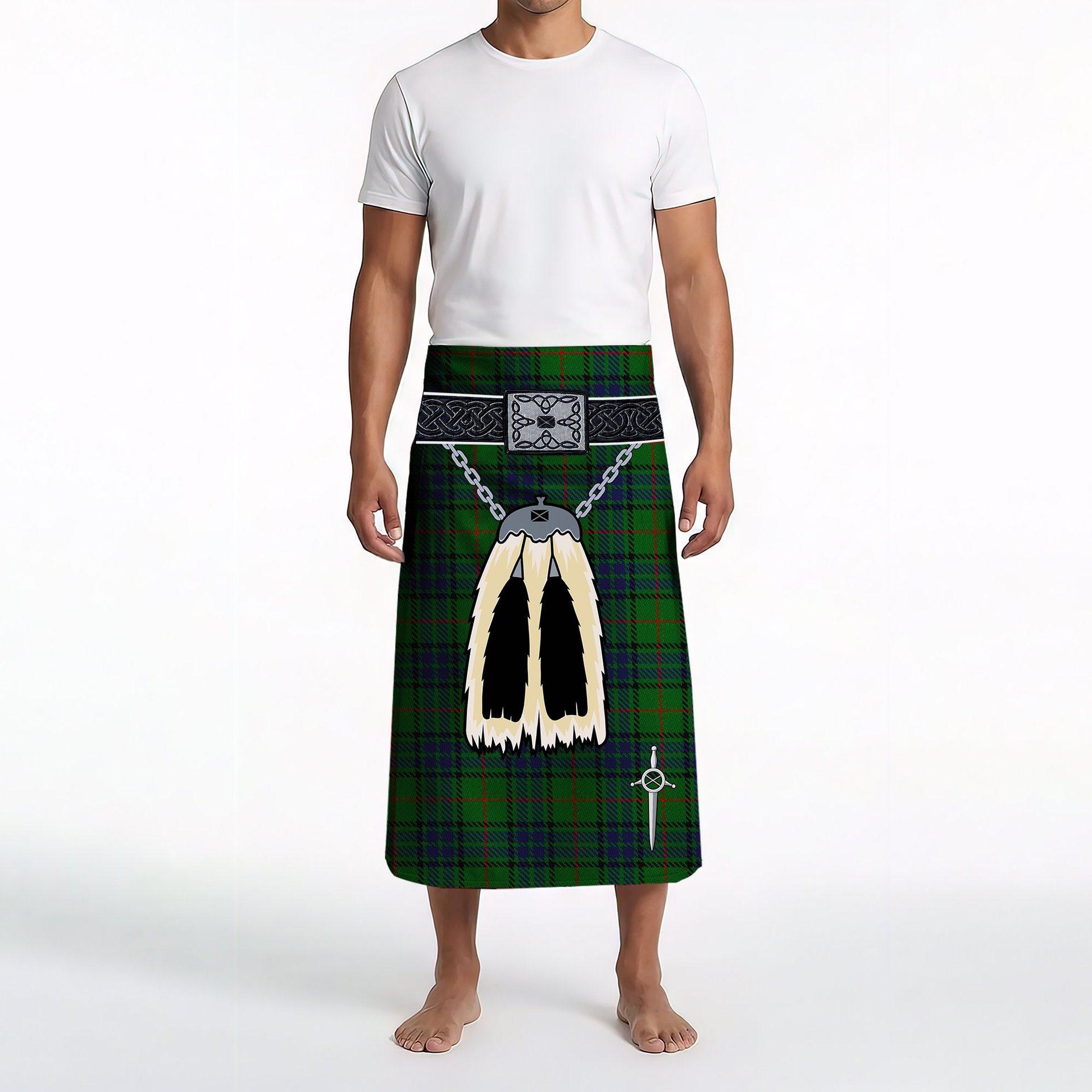 ScotsTee Shop Scottish Lauder Family Clan Highland Kilt Sporran Tartan Beach Towel