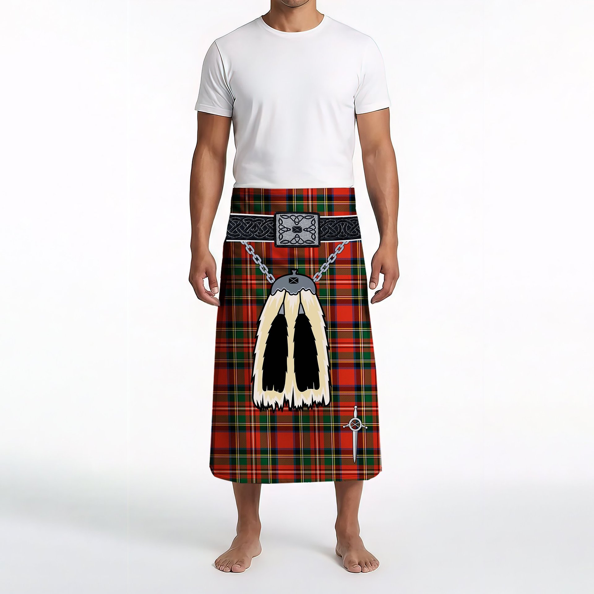 ScotsTee Shop Scottish Lyle Clan Highland Kilt Sporran Tartan Beach Towel