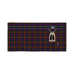 ScotsTee Shop Scottish MacLagan of Glenquiech Clan Highland Kilt Sporran Tartan Beach Towel
