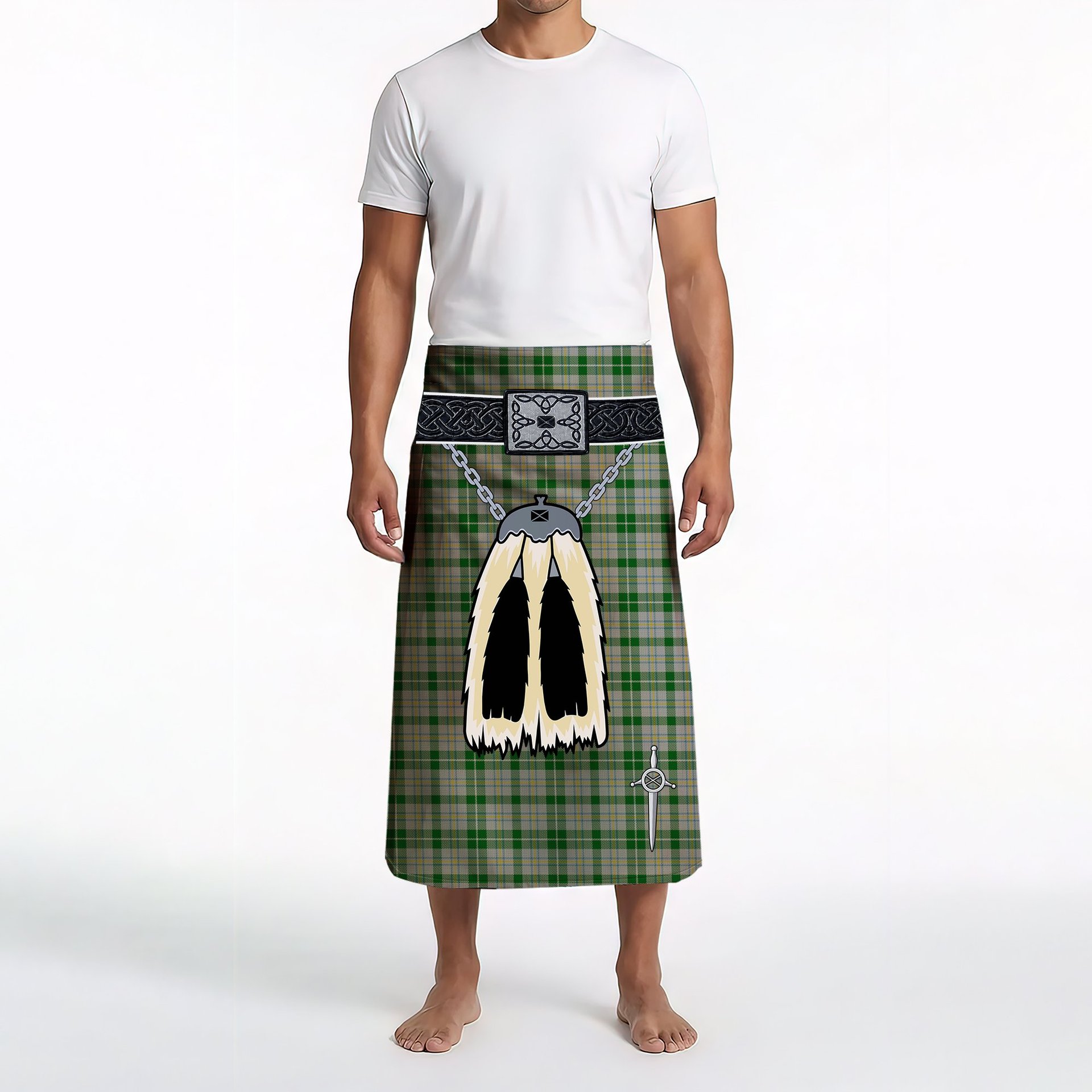 ScotsTee Shop Scottish MacGiboney Dress Clan Highland Kilt Sporran Tartan Beach Towel