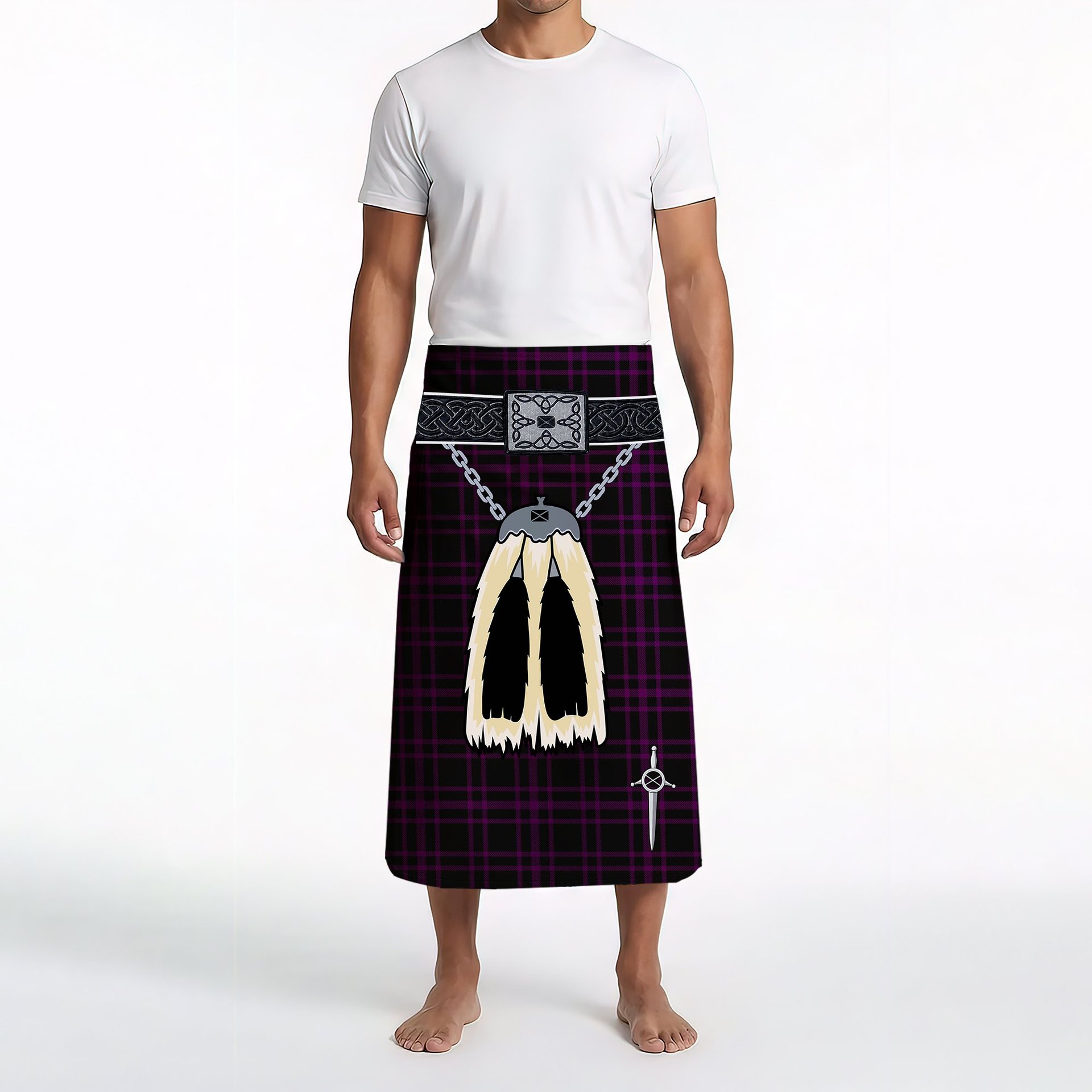 ScotsTee Shop Scottish Leonard Hunting Clan Highland Kilt Sporran Tartan Beach Towel