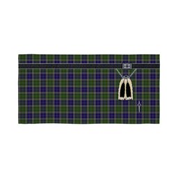 ScotsTee Shop Scottish MacGiboney or MacGibboney Clan Highland Kilt Sporran Tartan Beach Towel