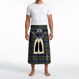 ScotsTee Shop Scottish MacGiboney or MacGibboney Clan Highland Kilt Sporran Tartan Beach Towel