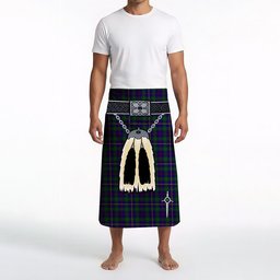 ScotsTee Shop Scottish MacCainsh Clan Highland Kilt Sporran Tartan Beach Towel