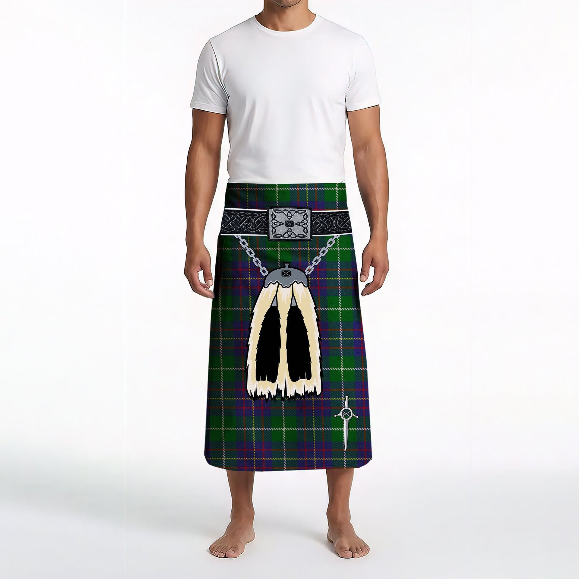 ScotsTee Shop Scottish MacIntyre Inglis Clan Highland Kilt Sporran Tartan Beach Towel