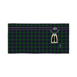 ScotsTee Shop Scottish Leslie Hunting Clan Highland Kilt Sporran Tartan Beach Towel