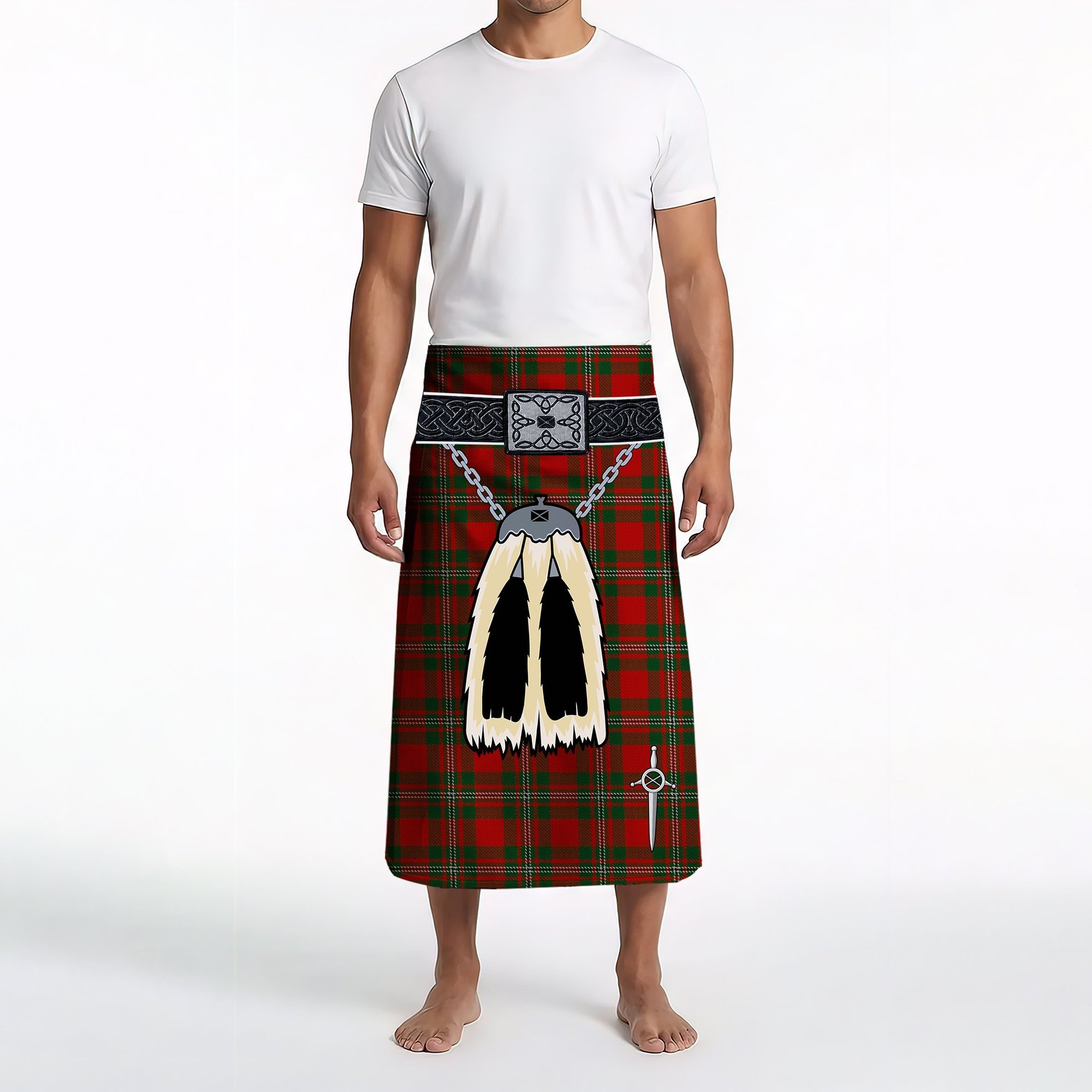 ScotsTee Shop Scottish MacGregor Clan Highland Kilt Sporran Tartan Beach Towel