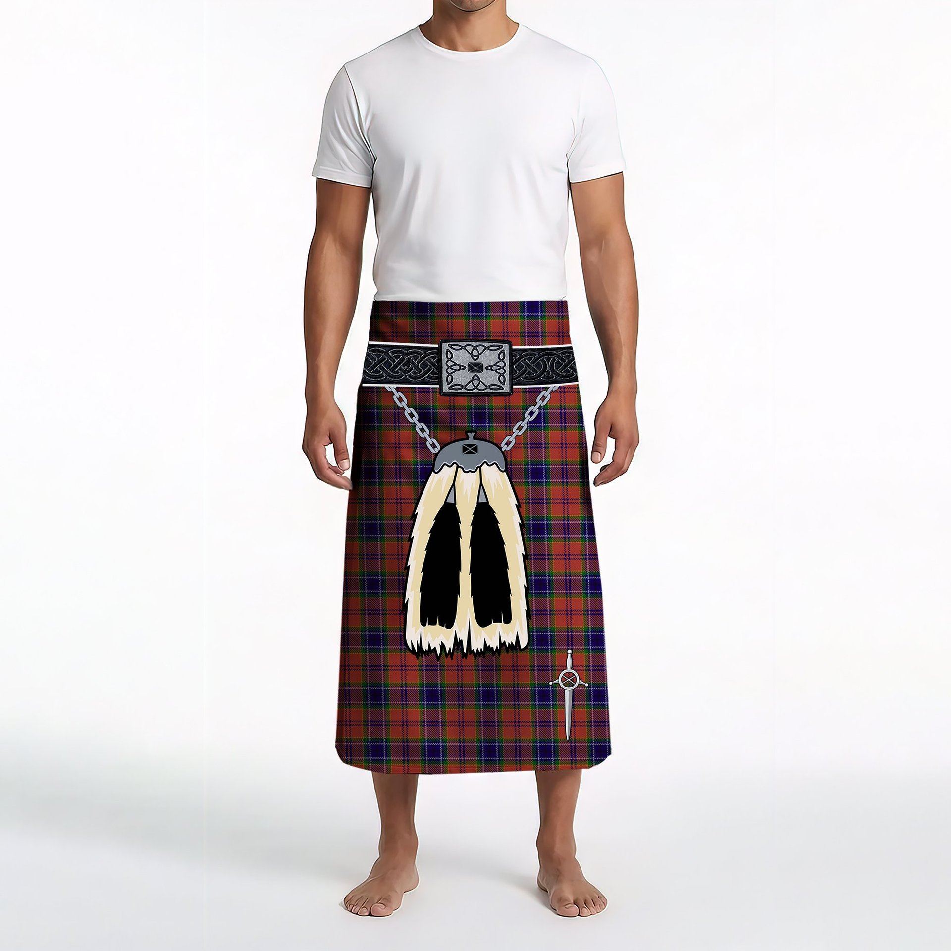 ScotsTee Shop Scottish MacCreary Clan Highland Kilt Sporran Tartan Beach Towel
