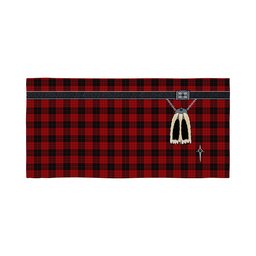 ScotsTee Shop Scottish MacLeod Black and Red Clan Highland Kilt Sporran Tartan Beach Towel