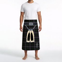 ScotsTee Shop Scottish MacGlynn Clan Highland Kilt Sporran Tartan Beach Towel