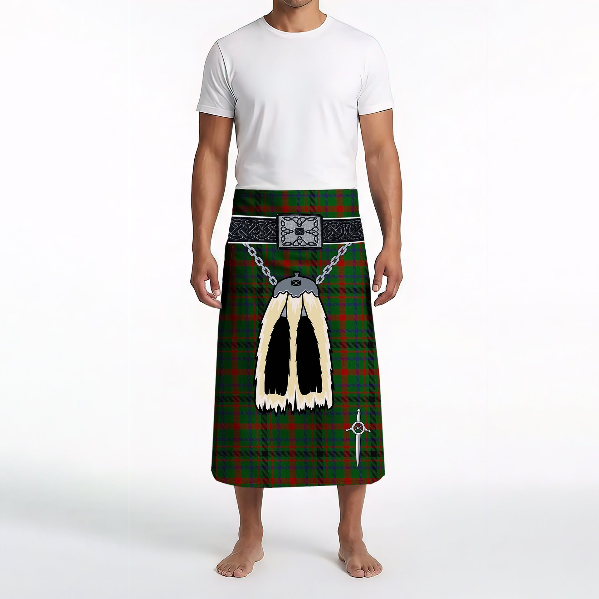 ScotsTee Shop Scottish MacDonagh Clan Highland Kilt Sporran Tartan Beach Towel