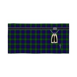 ScotsTee Shop Scottish MacKinlay Modern Clan Highland Kilt Sporran Tartan Beach Towel