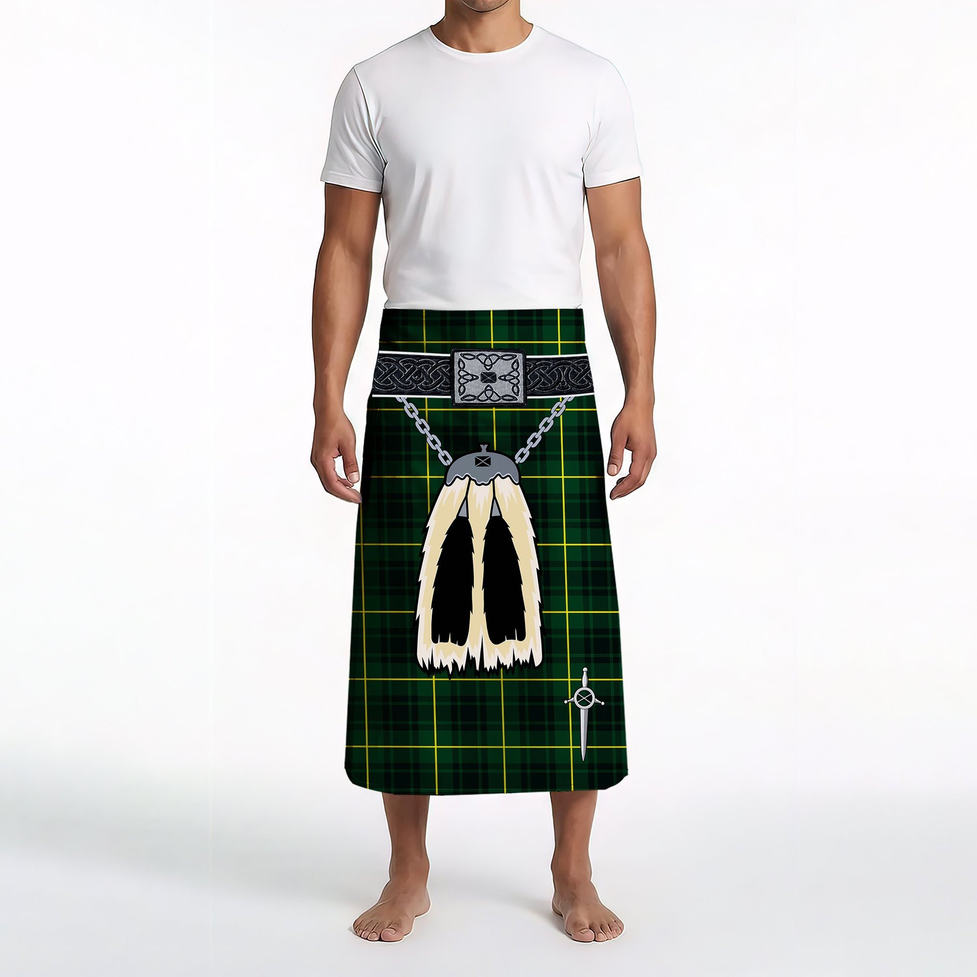 ScotsTee Shop Scottish MacArthur Modern Clan Highland Kilt Sporran Tartan Beach Towel