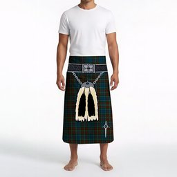 ScotsTee Shop Scottish MacConnell Clan Highland Kilt Sporran Tartan Beach Towel