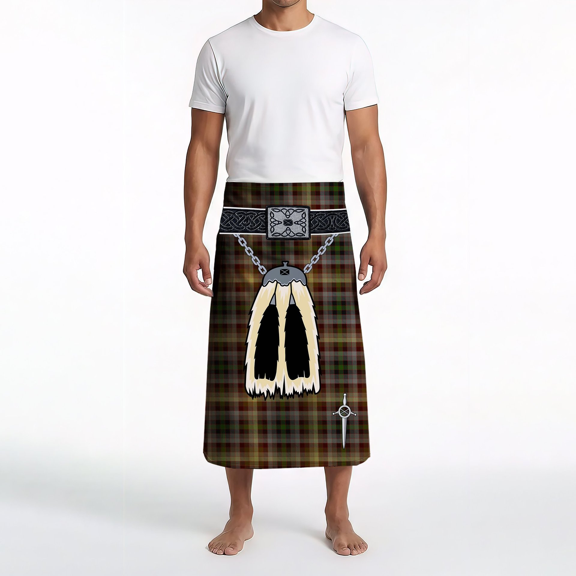 ScotsTee Shop Scottish MacKay of Strathnaver Clan Highland Kilt Sporran Tartan Beach Towel