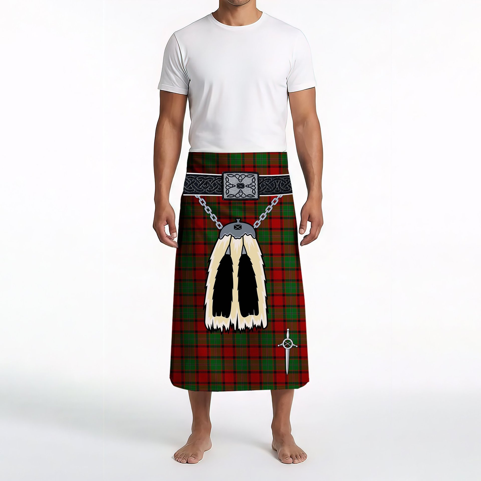 ScotsTee Shop Scottish MacPhail Clan Highland Kilt Sporran Tartan Beach Towel