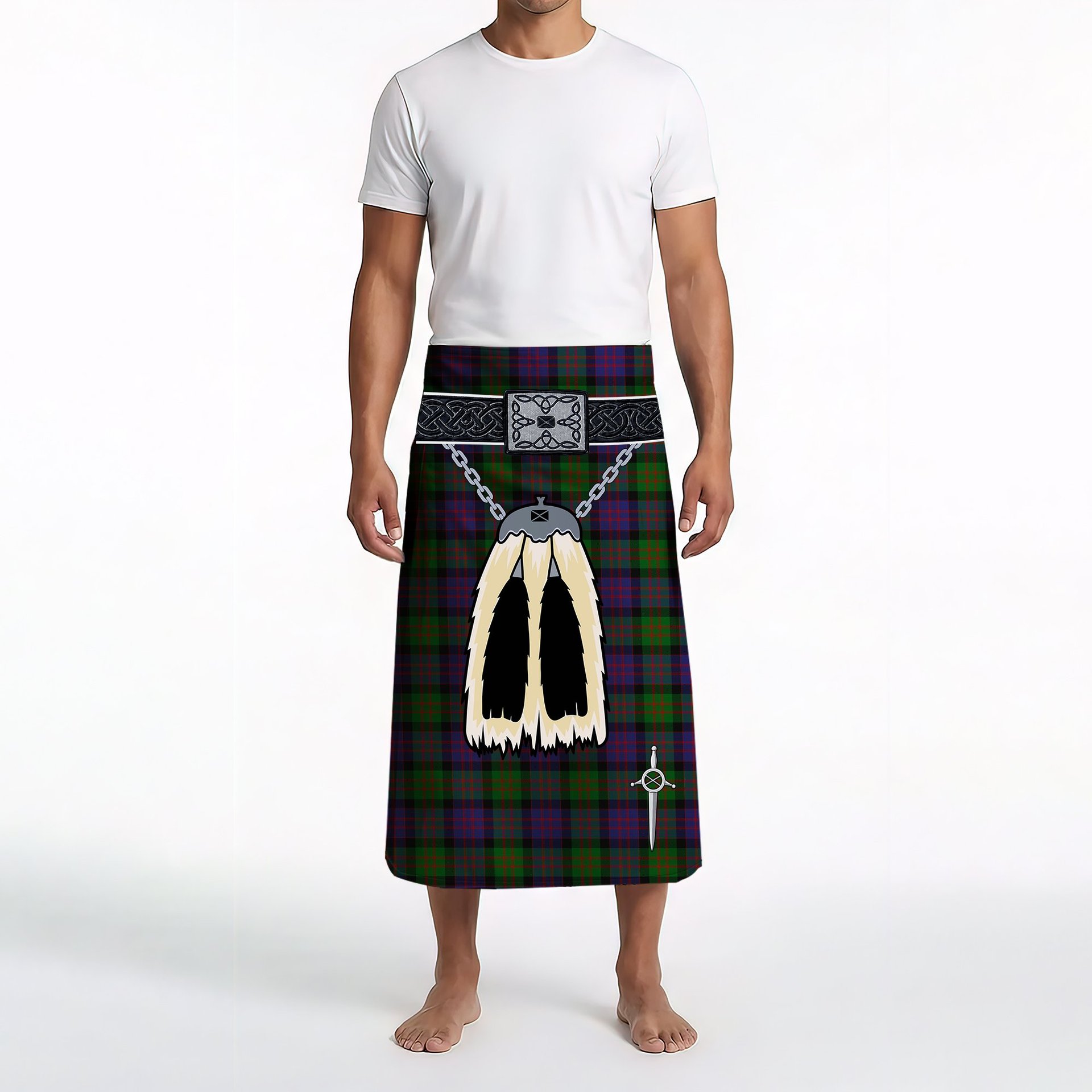 ScotsTee Shop Scottish MacBrayne Clan Highland Kilt Sporran Tartan Beach Towel