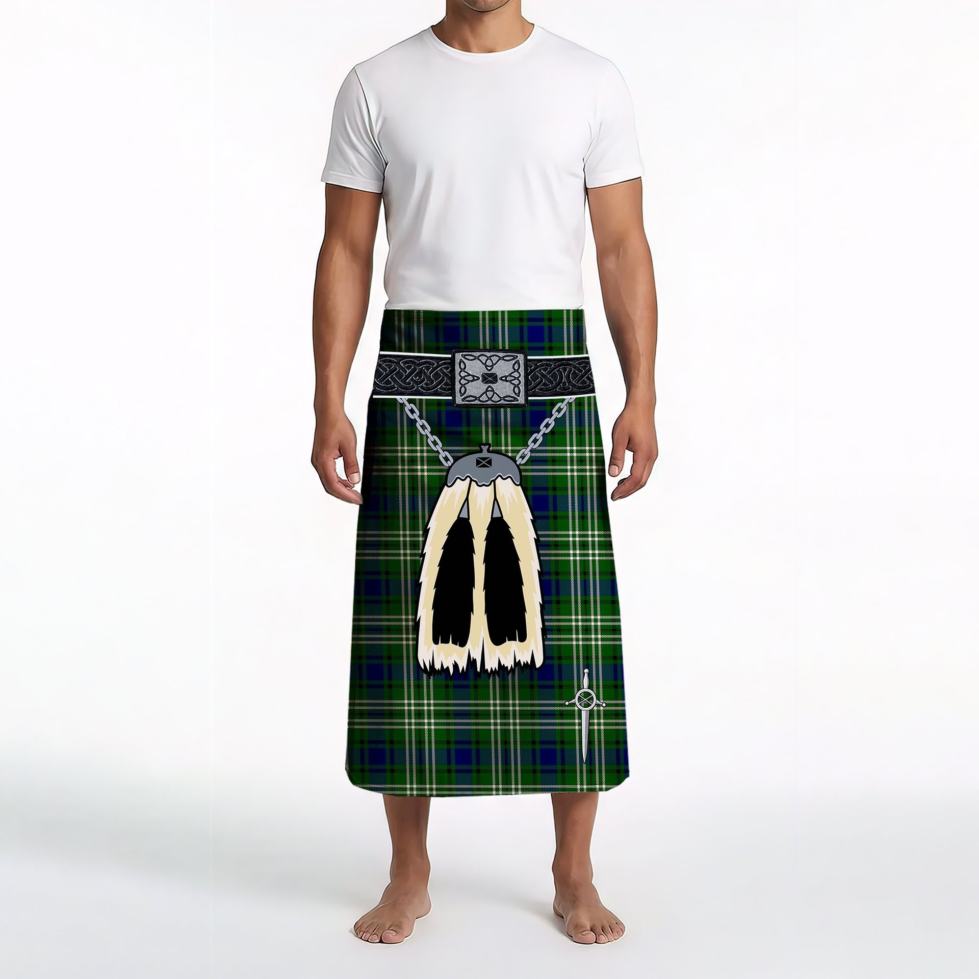 ScotsTee Shop Scottish Learmonth Clan Highland Kilt Sporran Tartan Beach Towel