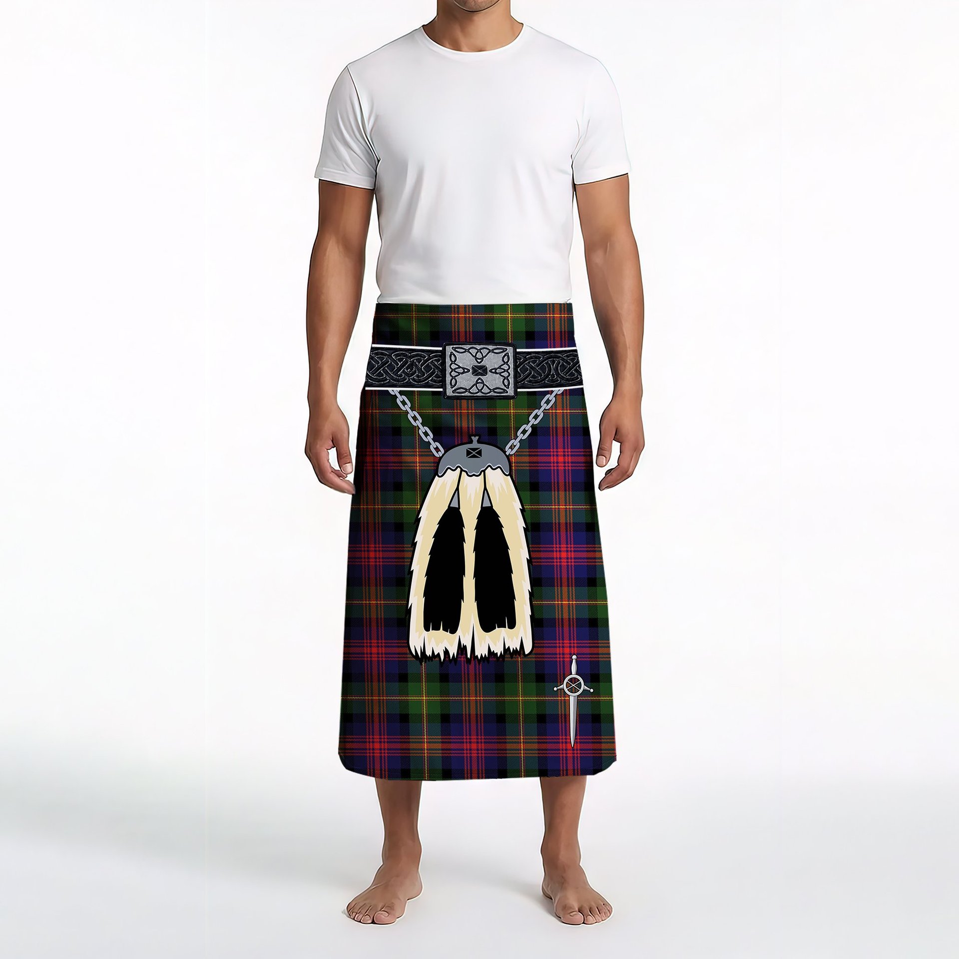 ScotsTee Shop Scottish Logan Modern Clan Highland Kilt Sporran Tartan Beach Towel