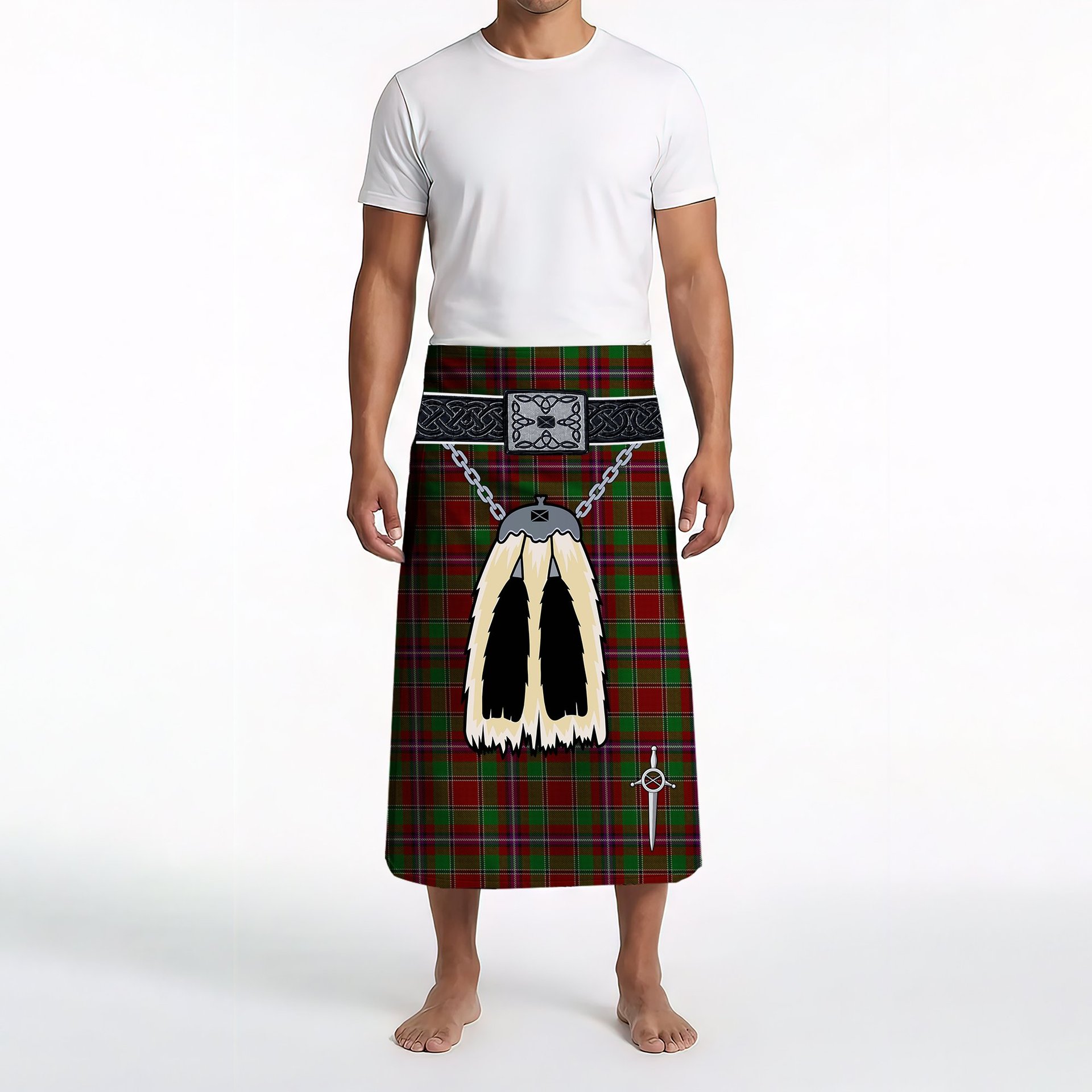 ScotsTee Shop Scottish Leach 1995 Clan Highland Kilt Sporran Tartan Beach Towel