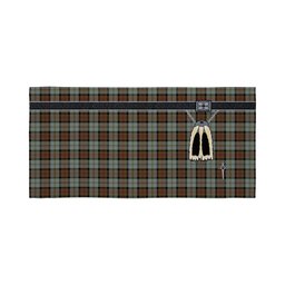 ScotsTee Shop Scottish MacLeod Of Harris Weathered Clan Highland Kilt Sporran Tartan Beach Towel