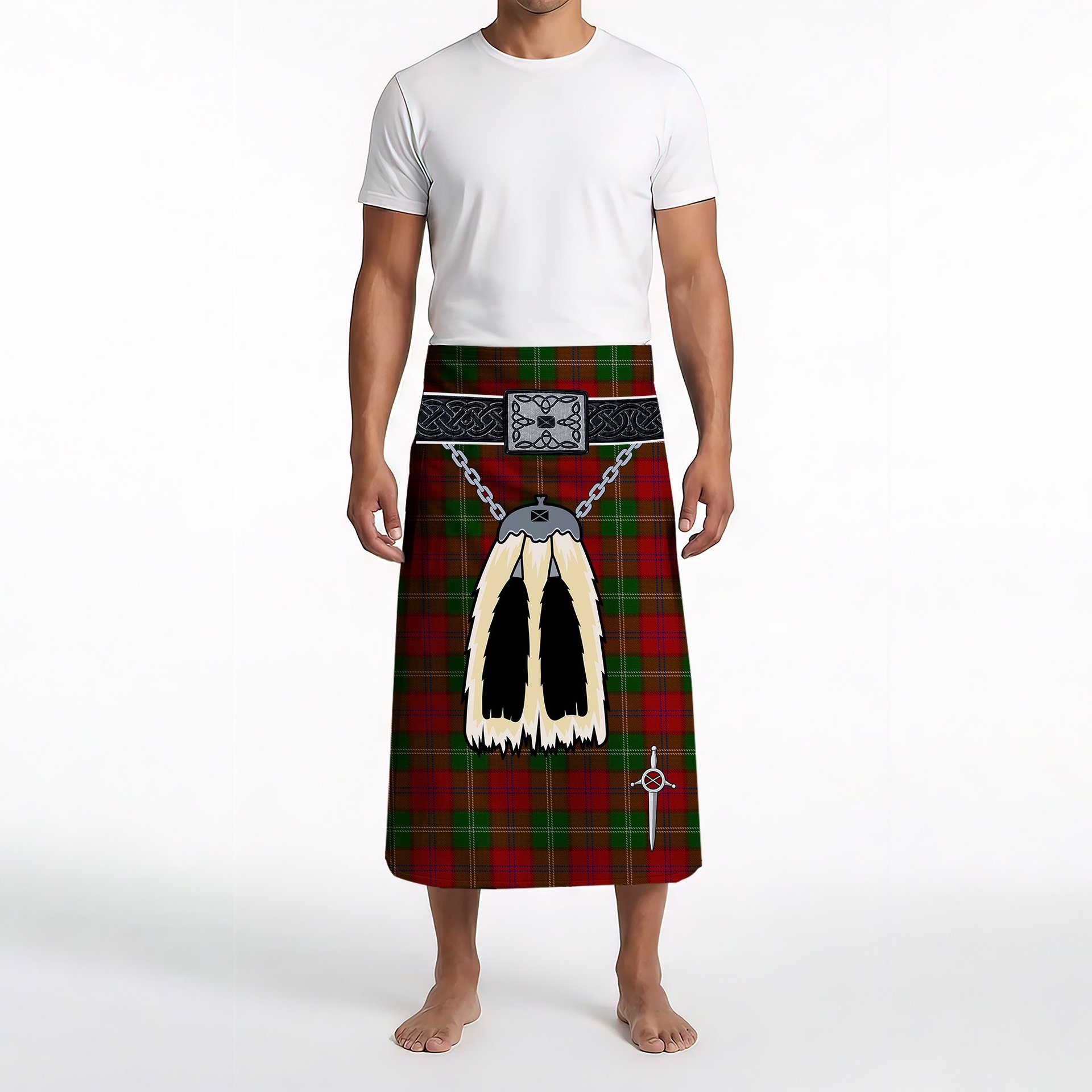 ScotsTee Shop Scottish Leckie Clan Highland Kilt Sporran Tartan Beach Towel