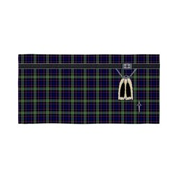 ScotsTee Shop Scottish MacKusick Clan Highland Kilt Sporran Tartan Beach Towel