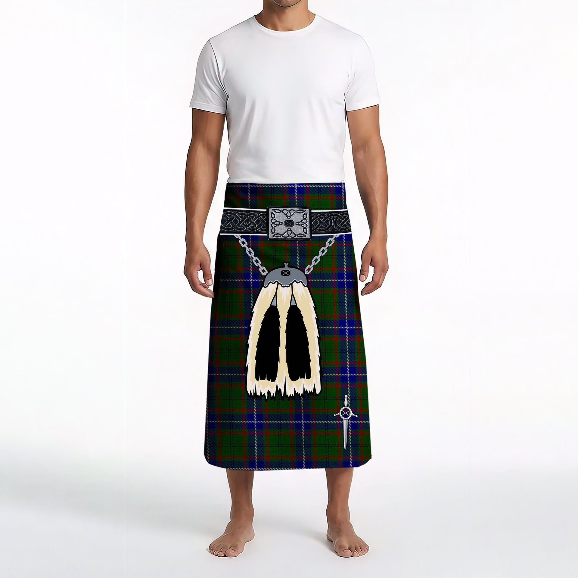 ScotsTee Shop Scottish Lee Clan Highland Kilt Sporran Tartan Beach Towel