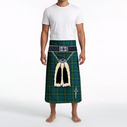 ScotsTee Shop Scottish Kirkpatrick Clan Highland Kilt Sporran Tartan Beach Towel
