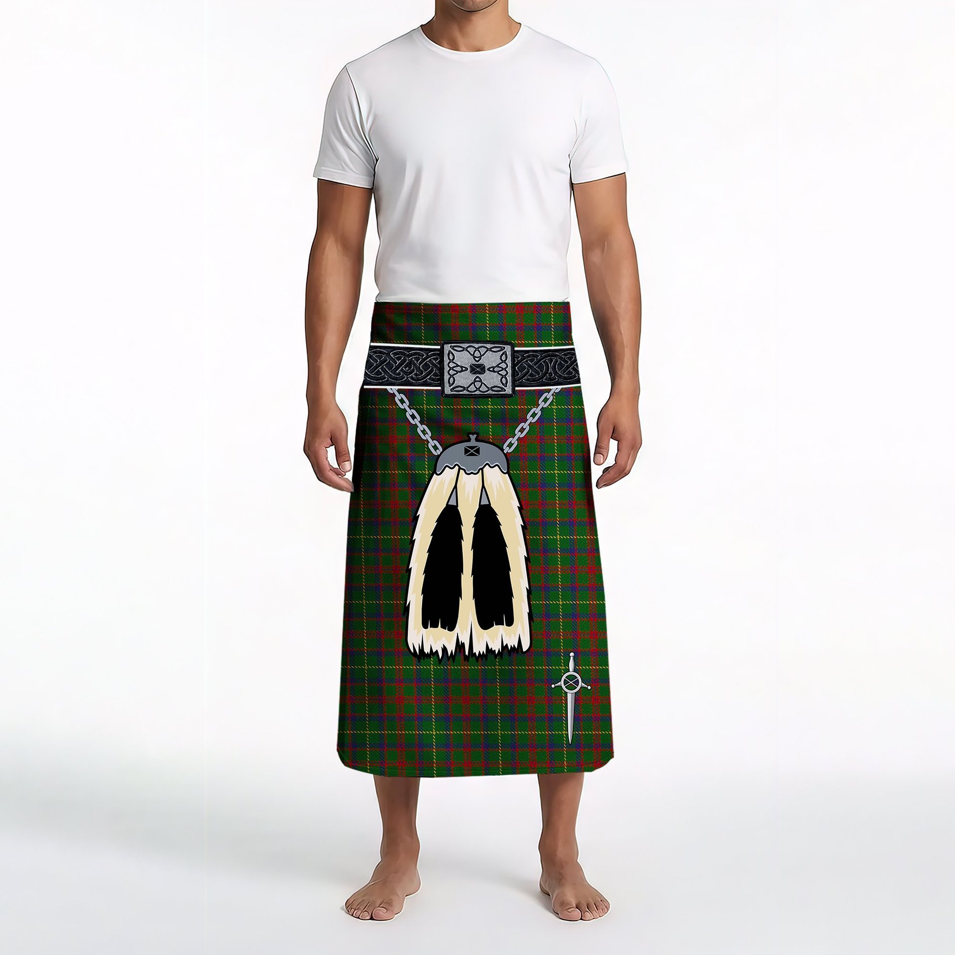 ScotsTee Shop Scottish MacIntosh Hunting Clan Highland Kilt Sporran Tartan Beach Towel