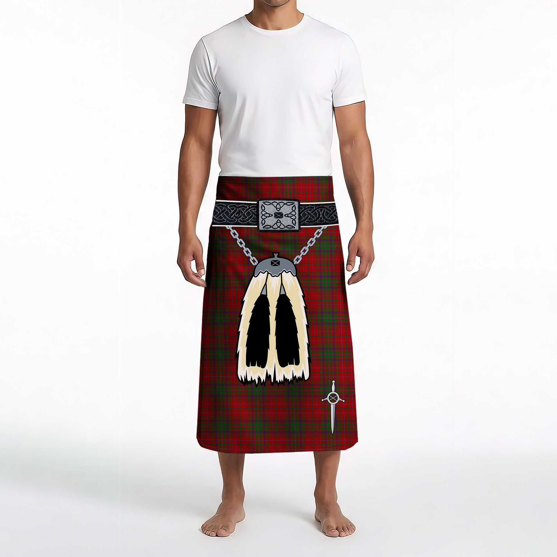 ScotsTee Shop Scottish MacDougal Clan Highland Kilt Sporran Tartan Beach Towel