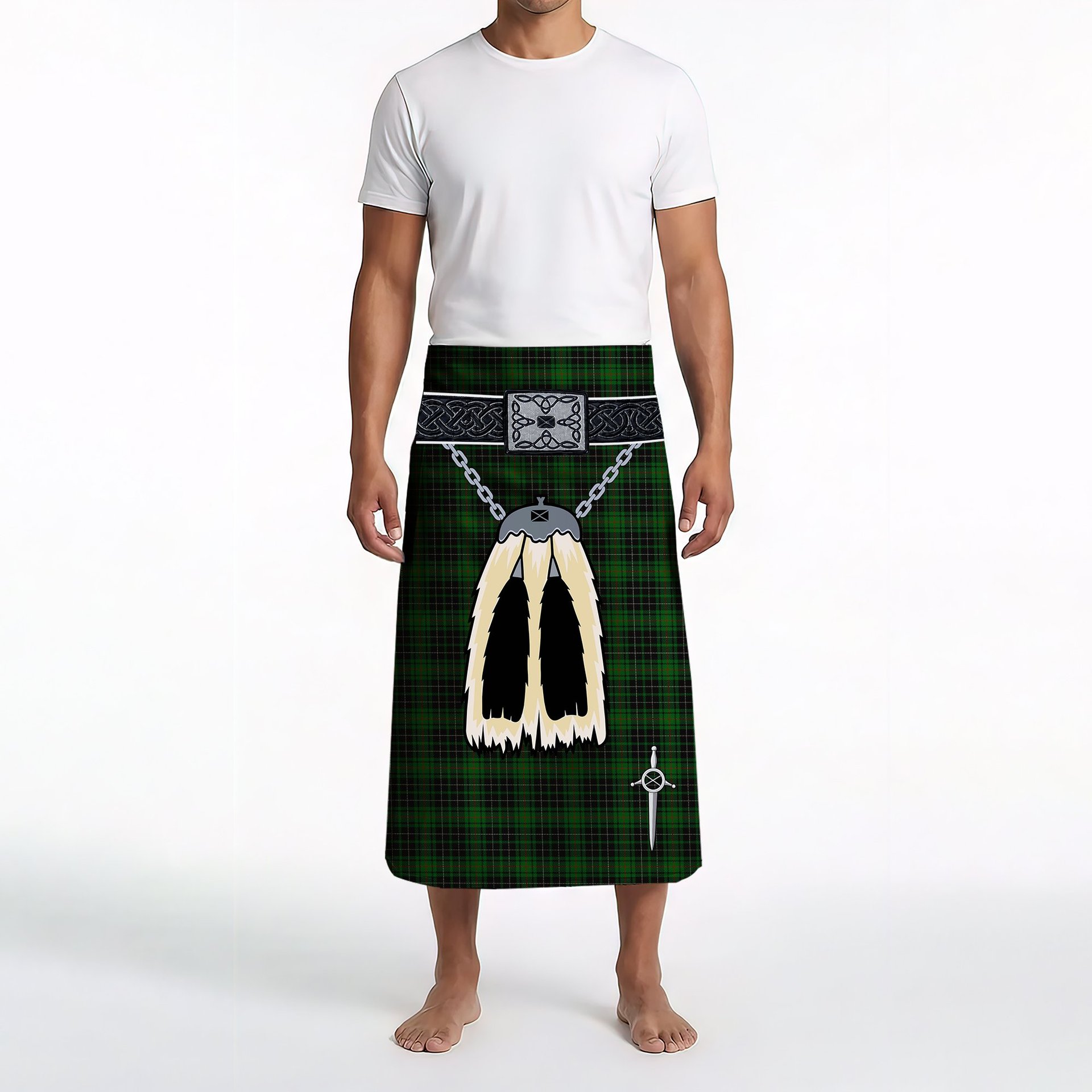 ScotsTee Shop Scottish MacAulay Hunting Clan Highland Kilt Sporran Tartan Beach Towel