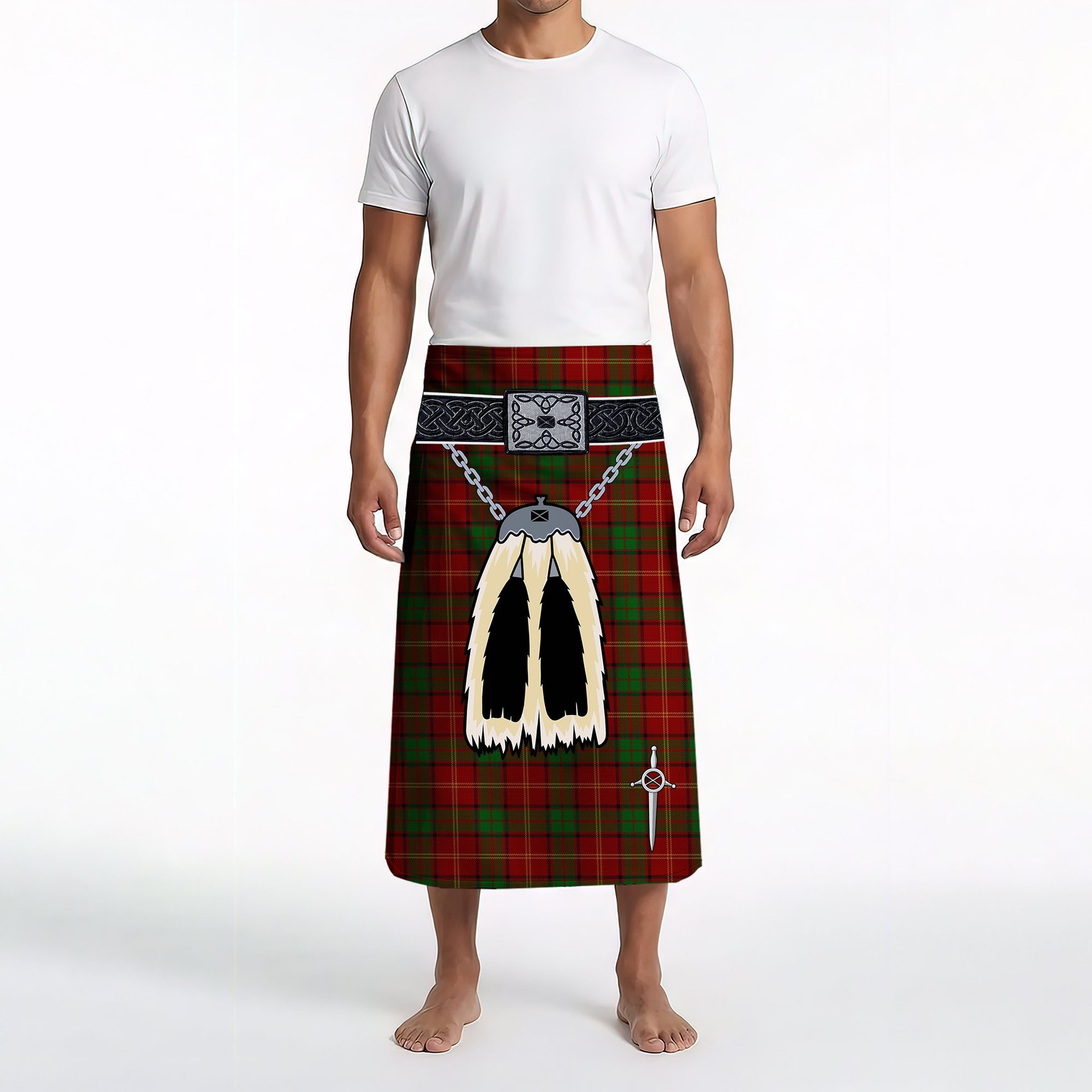 ScotsTee Shop Scottish Kirk Clan Highland Kilt Sporran Tartan Beach Towel