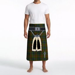 ScotsTee Shop Scottish MacLean of Kingairloch Clan Highland Kilt Sporran Tartan Beach Towel