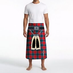 ScotsTee Shop Scottish MacTavish Modern Clan Highland Kilt Sporran Tartan Beach Towel