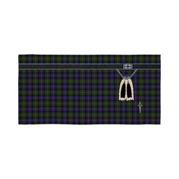ScotsTee Shop Scottish Malcolm 1840 Clan Highland Kilt Sporran Tartan Beach Towel